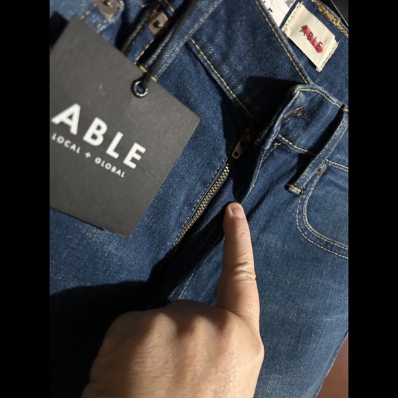Able Elena Skinny Straight Leg Released Hem Ankle Denim Jeans Size 26 - NWT - Picture 7 of 16